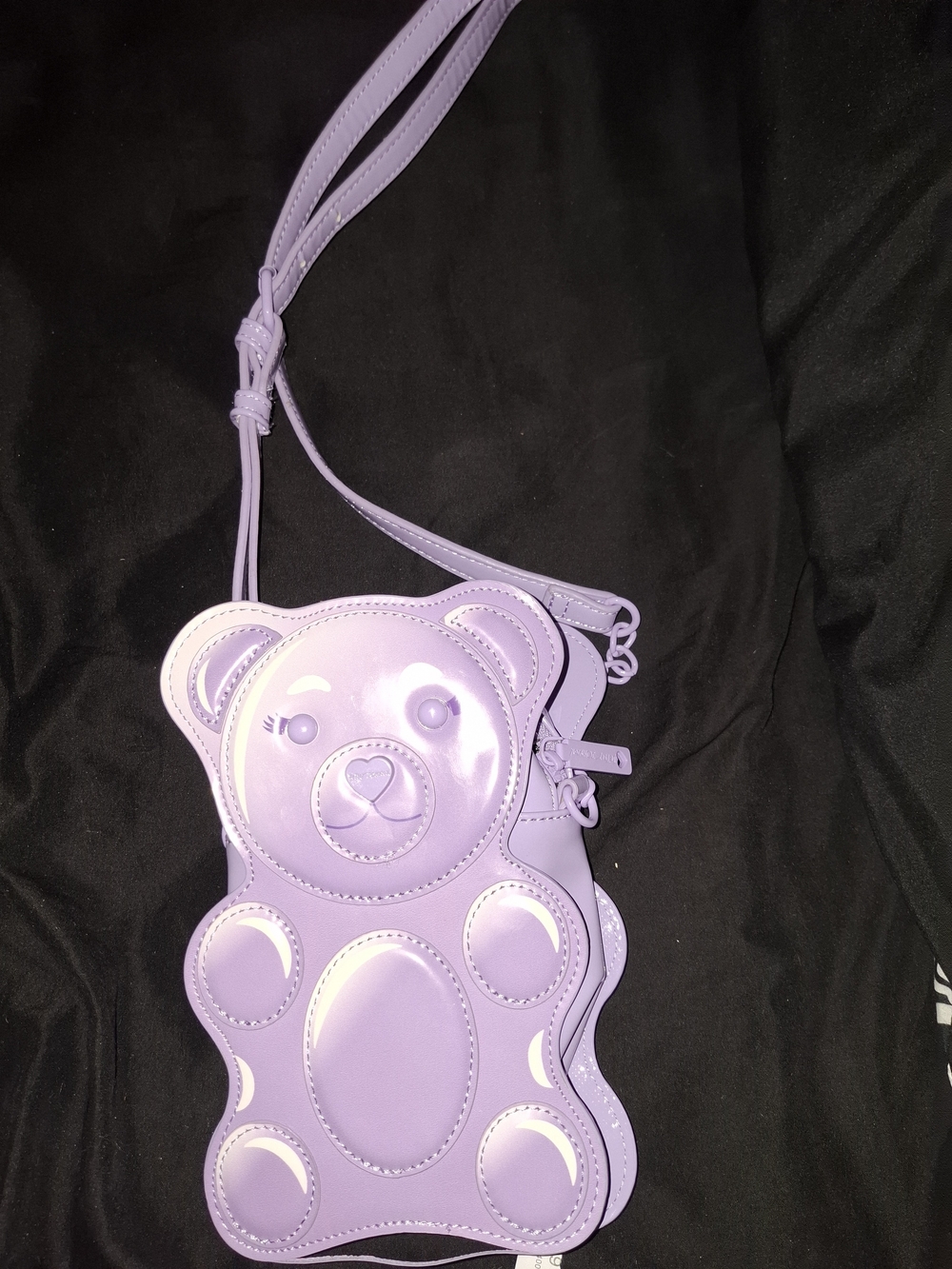Betsey Johnson Lavender Bear Crossbody Bag for Kids